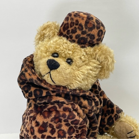 Isabella Leopard Print Jacket and Hat 13” Bear Ty 1993 - Picture 2 of 13
